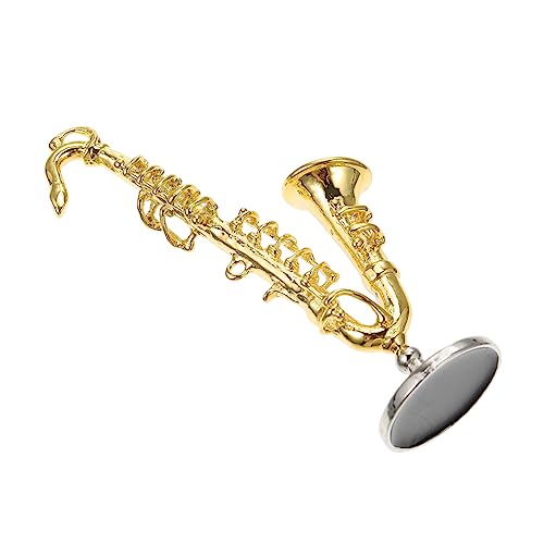 ibasenice Dekoratives Mini-Saxophon-Modell Im Maßstab 1:6 Simulationsinstrument Blasinstrument-Ornament Für Eine Dauerhafte Präsentation von ibasenice