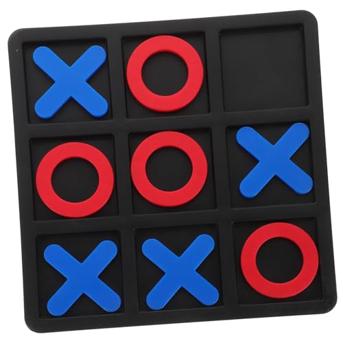 ibasenice Schachspiel Holzspielzeug mit Roten O und Blauen X Interaktives Lernspiel zur Logischen Denkens und Kreativität Kompakt und Tragbar für Kinderzimmer und Unterwegs von ibasenice