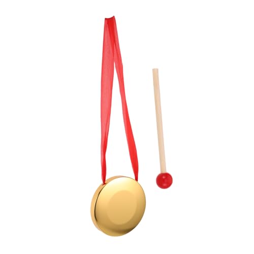 ibasenice Kupfergong Kinderspielzeug Handgong Instrument Schlägel Mini-gong Für Musikübungen Dekorativ Traditionell von ibasenice