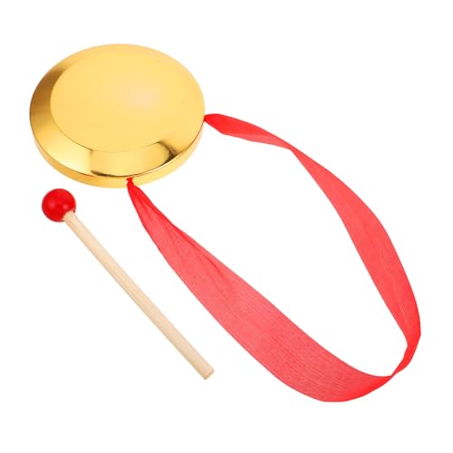 ibasenice Traditionelles Chinesisches Gong-Instrument Dekorativer Gong-schlägel Aus Holz Mit Hängendem Band Für Musik Und Dekoration Sicher Für Kinder 12 cm von ibasenice