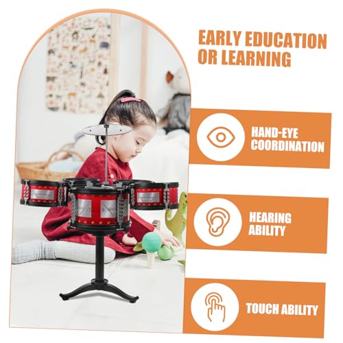 ibasenice Schlagzeug Set Musikinstrument für Kleinkinder DIY Jazz Trommel Kit mit Bunten Mustern Fördert Hand Auge Koordination und Musikalische Entwicklung Lernspielzeug von ibasenice