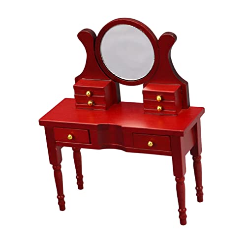 ibasenice Schminktisch Mini-Dekoration Tischmodell aus Holz kleine Hausdekoration Puppenzimmer Mini-Hausschmuck Birke ibasenice Schminktisch Mini-Dekoration Tischmodell aus Holz kleine Hausdekoration Puppenzimmer Mini-Hausschmuck Birke von ibasenice