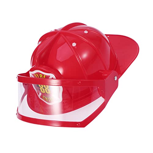 ibasenice Schutzhelm Trucker-Mütze für Kleinkindhelm Feuerwehrhelm Baumützen Feuerwehrauto Feuerhut- Konstruktionsspielzeug rot von ibasenice
