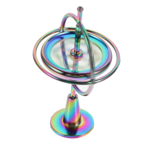 ibasenice Schwerkraft Gyroskop Metall Balance Stressabbau und Druckentlastung für Erwachsene Bunter Upgrade Stress Relief Fingertip Gyroscope Toy von ibasenice