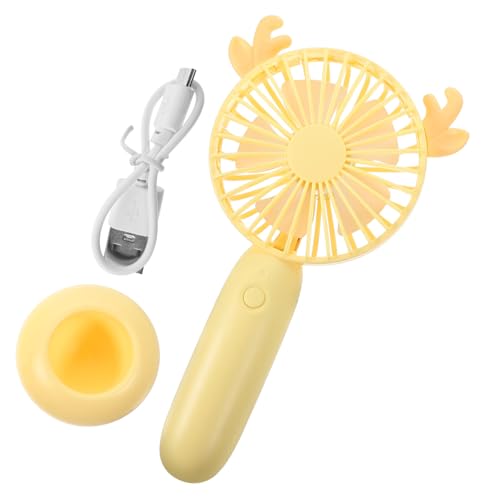 ibasenice Seifenblasenmaschine Kleiner Stumm Lüfter Praktischer Fan Multifunktionaler Lüfter Kleiner Persönlicher Fan Büroventilator Nützlicher Lüfter Abs Yellow von ibasenice