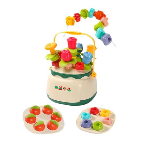 ibasenice Sensorisches Montessori Steckspielzeug aus Stabilem Material Langlebiges Lernspiel für Fördert Konzentration Formenerkennung und Logisches Pädagogisches für Kleinkinder von ibasenice