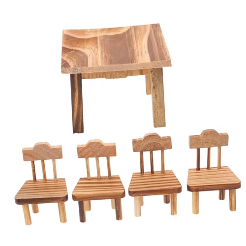 ibasenice Traditionelle Chinesische Minimöbel Tisch- Und Stuhlset Aus Holz Dekorative Ornamente Lernspielzeug Heimdekoration von ibasenice