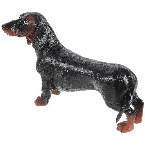 ibasenice Tierfiguren Dackelspielzeug Simulationshundmodell Lernspielzeug Für Kinder Realistische Hundedekoration von ibasenice
