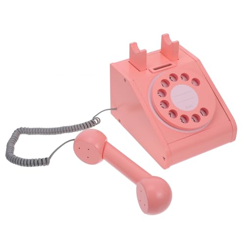 ibasenice Rollenspiel-Telefon Retro-Telefon Aus Holz Für Jungen Und Mädchen Lernspielzeug Vintage-Telefon Für Jungen Und Mädchen Spielzeug Für Jungen Und Mädchen von ibasenice