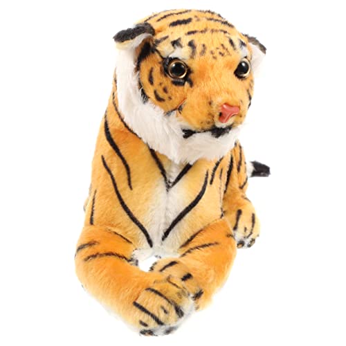 ibasenice Simulation Tiger Puppe Stofftier Jahr des Tigers Maskottchen Cartoon Tiger Ausgestopften Tiger Puppe Gelb Plüsch von ibasenice