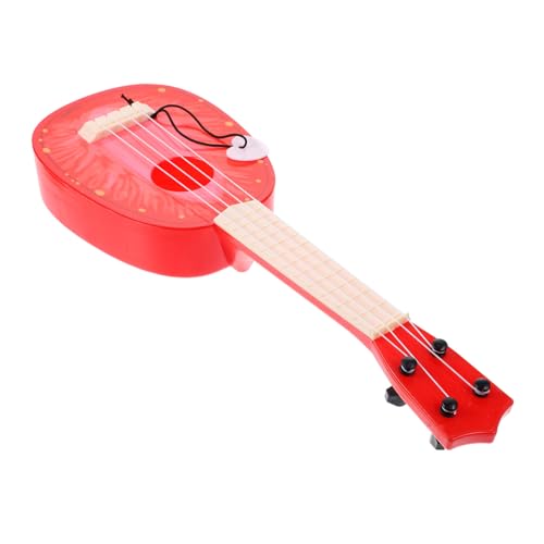 ibasenice Erdbeergitarre – Lebensechtes Ukulelenmodell – Mini-gitarrenspielzeug Aus Kunststoff – Perfekte Kinder-Ukulele Für Frühes Musikalisches Lernen von ibasenice