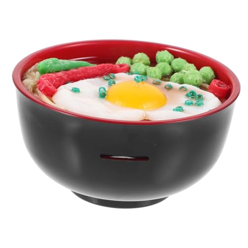 ibasenice Simulationsnudelmodell Schüsseln Nudelschüssel Mini-Vers Machen es zu Mini-Essen Gelddose würfelunterlage einhelll puppenhauszubehör Mini Spiel Essen Mini- -Rollenspiel PVC von ibasenice