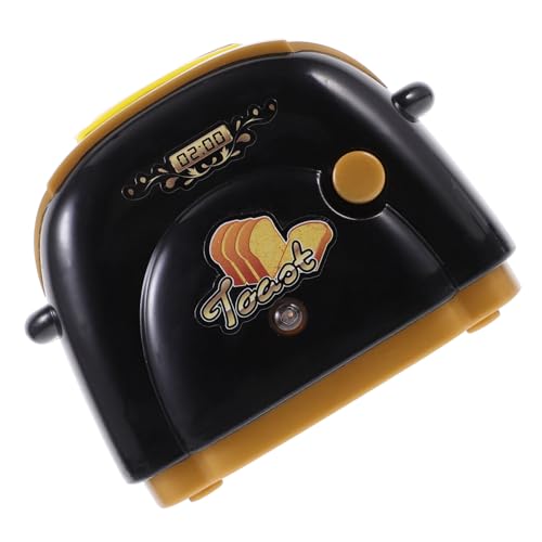 ibasenice Simulierte Brotmaschine Brotbackautomat Für Die Küche Brotmaschine Aus Kunststoff Hausrequisiten Cartoon-brotbackmaschine Golden Plastik von ibasenice