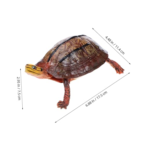 ibasenice Simulierte Schildkrötenfigur Kunststoff Chinesische Goldmünzenschildkröte Lernspielzeug für Tischdekoration Garten und Innenraum Deko Langlebige Tiernachbildung von ibasenice