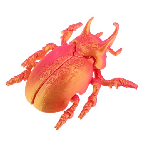 ibasenice Simulierter Käferfigur Kleines Käferornament Metallkäfermodell Tierförmiger Exquisites Käferornament Villa Käferornament 3D Gedruckter Aus Kunststoff von ibasenice