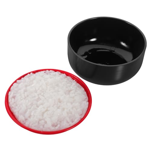 ibasenice Spielzeug Simulierter Reis gefälschter Reis Modell für gekochtes Essen Spielzeuge Modelle simulierter gekochter Reis gefälschter gekochter Reis Delikatessen große Schüssel von ibasenice