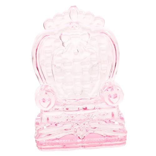 ibasenice Spielzeugstuhl Kleinkindspielzeug Spielhaus Für Drinnen Miniatur-puppendekor Dekoratives Kleines Sofa Mini-Sessel-Requisite Winzige Hausmöbel Puppensessel Acryl Rosa von ibasenice