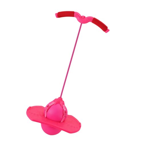 ibasenice Sportzubehör flummies f�r hupfball für Sportliches für Spielzeugball für draußen Springball mit Griff Übungsball Rosa von ibasenice