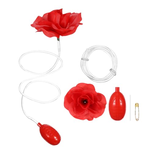 ibasenice Spritzendes Rosen-Trickspielzeug – 2Er-Pack Rosen-Wasserpistolen-Streichset Für Aprilscherze Und Halloween Realistisches Blumendesign von ibasenice