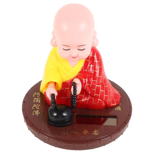 ibasenice Solarbetriebener Tanzender Buddha-mönch Spielzeug Auto-schütteldekor Auto-armaturenbrett Bürodekor Lustige Solar-Buddha-Statue ibasenice Solarbetriebener Tanzender Buddha-mönch Spielzeug Auto-schütteldekor Auto-armaturenbrett Bürodekor Lustige Solar-Buddha-Statue von ibasenice