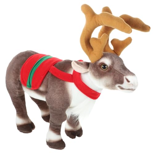 ibasenice Stehendes Rentier Rentierfiguren Vorabend Elch-Ornamente Hirsch Figur REH Drinnen Ausgestopft Weihnachten Rentier Plüsch Rentier Dekorationen Zahlen Kurzer Plüsch ibasenice Stehendes Rentier Rentierfiguren Vorabend Elch-Ornamente Hirsch Figur REH Drinnen Ausgestopft Weihnachten Rentier Plüsch Rentier Dekorationen Zahlen Kurzer Plüsch von ibasenice
