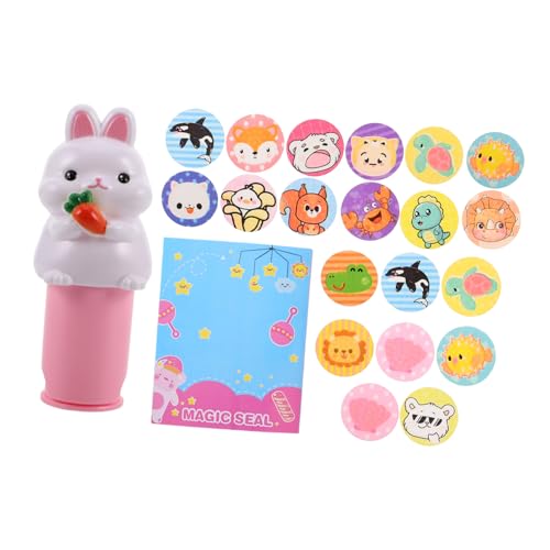 ibasenice Sticker Stempel Wasserfest Selbstfärbend Cartoon DIY Bastelspielzeug Lernspielzeug für Jungen Mädchen mit Wiederbefüllbaren Stempelkissen Bunny Design ibasenice Sticker Stempel Wasserfest Selbstfärbend Cartoon DIY Bastelspielzeug Lernspielzeug für Jungen Mädchen mit Wiederbefüllbaren Stempelkissen Bunny Design von ibasenice