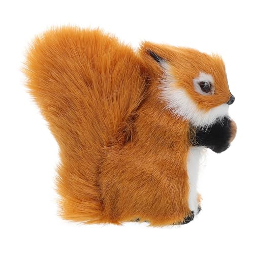 ibasenice Realistisches Pelziges Eichhörnchen Mini-eichhörnchen-Figur Plüschtier Eichhörnchen Dekorationszubehör von ibasenice
