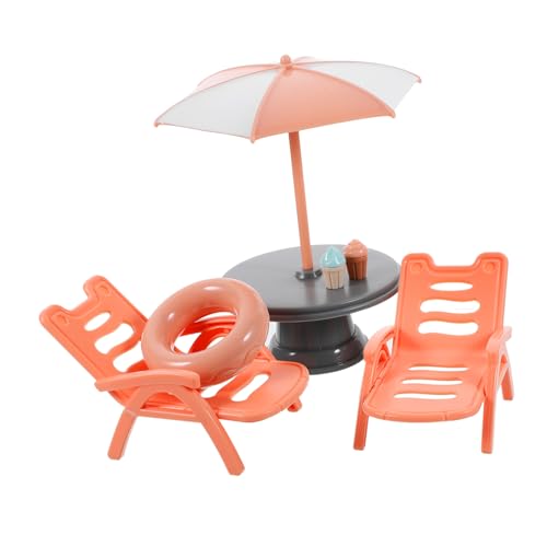 ibasenice Strandkorb-Set Zubehör Bausätze Party Hüpfbälle für sandspielzeug strandspielzeug Strand Set Strandstuhl-Set Miniatur-Strandkorbdekorationen Wohnkultur Abs von ibasenice