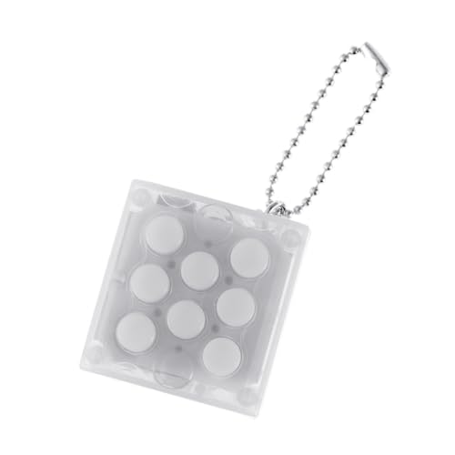ibasenice Stressabbau Schlüsselanhänger Weiß Lustiges Squeeze Decompress Gadget für Erwachsene Anti Stress Pop Up für Entspannung und Spaß von ibasenice