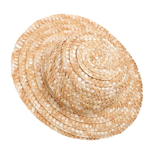 ibasenice Strohhutpuppe doll Accessories Puppen Accessoires Puppenmütze Kleiner Hut Mini-Strohhüte zum Basteln Hut basteln Jays Mikro-Landschaft-Hut-Ornament Mini-Hut aus Strohgeflecht von ibasenice