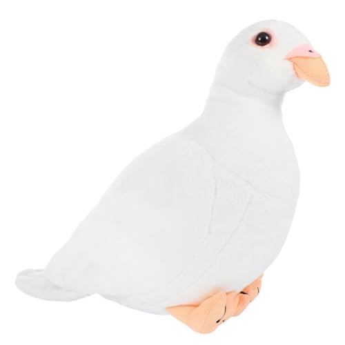 ibasenice Tauben-Plüsch-Stofftier Niedlicher Stoffvogel Liebes- Und Friedenstaube Weiches Puppenspielzeug Für Jungen Mädchen Kinder Heimdekoration Weiß von ibasenice