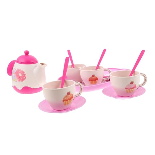 ibasenice Tee-Set aus Lebensmittelechtem Kunststoff Spielgeschirr mit Kanne Bechern und Tablett Kindgerechtes Nachmittagstee Mädchen Fördert Fantasie und Familienzeit ibasenice Tee-Set aus Lebensmittelechtem Kunststoff Spielgeschirr mit Kanne Bechern und Tablett Kindgerechtes Nachmittagstee Mädchen Fördert Fantasie und Familienzeit von ibasenice