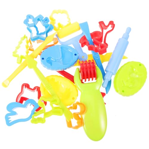 ibasenice Teiliges Modellierwerkzeug Set für Bunte Knetmasse Ausstecher Rollstab und Formwerkzeuge für Kreatives und Motorische Kindergarten und Schule von ibasenice