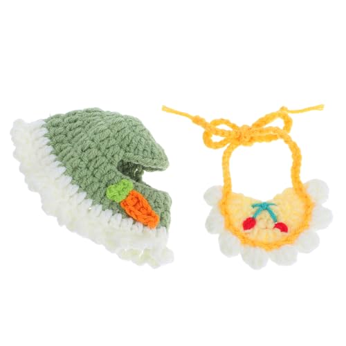 ibasenice Teiliges Puppen-kostüm mit Miniatur Gewebtem Hut und Baumwoll Halstuch Niedliches Puppen-zubehör Leicht zu Reinigen für Fotos Festivals und Verkleidungen von ibasenice