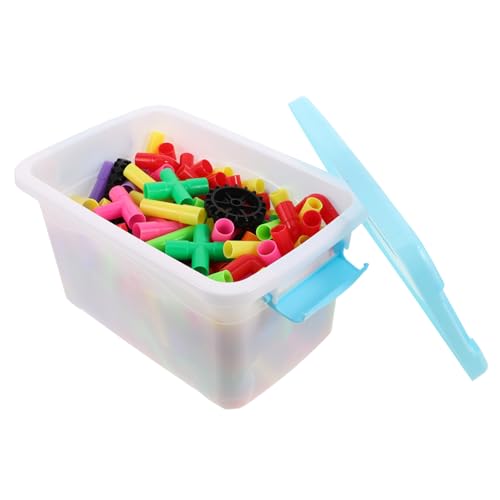 ibasenice Teiliges Röhrenbauklötze Große Bunte Steckbausteine für Kleinkinder Interaktive Lernspielzeuge zur Feinmotorik Kreativität und Farberkennung Vielseitig für Innen und Außen von ibasenice