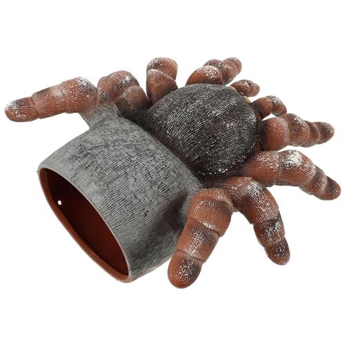ibasenice Tier Handpuppe Spinne Handpuppe gruselige Puppen Rollenspiel Handpuppe Charakterpuppe interaktives sankastenspielsachen Spiders Interaktionsspielzeug Plastikpuppen Coffee von ibasenice