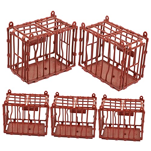 ibasenice 5stücke Miniatur-tierkäfig Teiliges Leichter Stabiler Kunststoff Für DIY Mini-häuser Sandtisch-Dekoration Tierzubehör Für Kreative Bastelprojekte von ibasenice