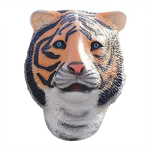 ibasenice Exquisite Simulation Tiger Maske Halloween Party Hut Streich Gesichtsbedeckung Realistische 3d-kunst Bequemes Tragen von ibasenice