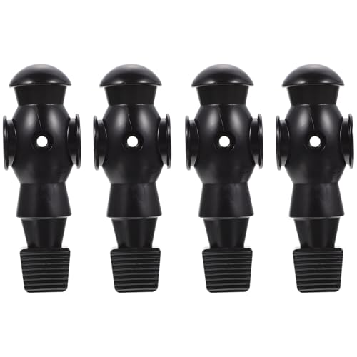 ibasenice Tischfußball-Spieler-Set – 4-teilige Mechanische Ersatzfiguren für Tischfußballspiele, Harzkonstruktion mit Glatter Oberfläche für EIN Verbessertes Spielerlebnis, Schwarz von ibasenice