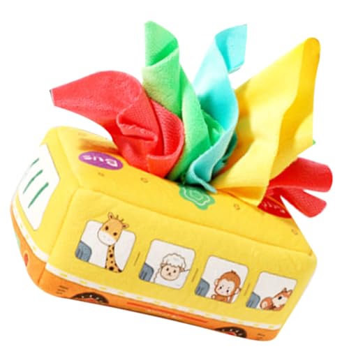 ibasenice Tissue Box Toy Jahre Buntes Sensorikspielzeug mit Knistertuch Verschiedenen Fördert Motorik und Problemlösung für Kleinkinderhand von ibasenice
