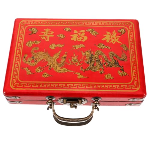 ibasenice Traditionelle Mahjong Aufbewahrungsbox aus Robustem Holz mit Praktischem Tragegriff Rechteckige Vintage Schatulle für Mahjong Spielsteine als Geschenk für Freunde und Familie ibasenice Traditionelle Mahjong Aufbewahrungsbox aus Robustem Holz mit Praktischem Tragegriff Rechteckige Vintage Schatulle für Mahjong Spielsteine als Geschenk für Freunde und Familie von ibasenice