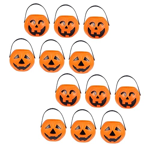 ibasenice Tragbarer Kürbiseimer 12 Stück Halloween Kürbis Feiertags Leckerli Behälter Süßigkeiten Halloween Kessel Eimer Kürbiskorb Kürbis Fledermaus Tür Ornament Cupcake ibasenice Tragbarer Kürbiseimer 12 Stück Halloween Kürbis Feiertags Leckerli Behälter Süßigkeiten Halloween Kessel Eimer Kürbiskorb Kürbis Fledermaus Tür Ornament Cupcake von ibasenice