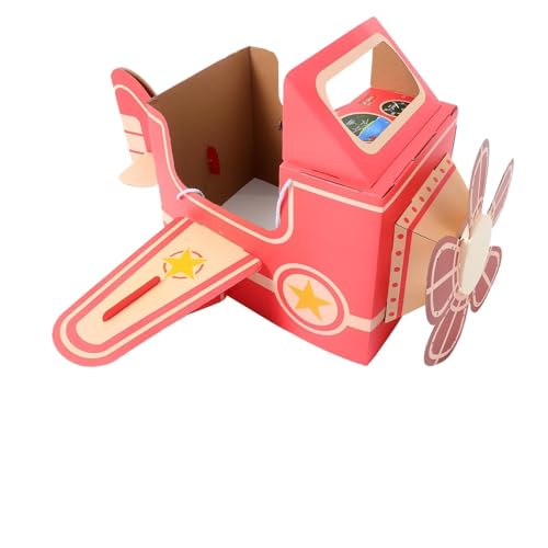 ibasenice Tragbares Flugzeugspielzeug DIY-Papierbastelset – Anpassbares Pilotenkostüm Für Kinder Für Rollenspiele Und Stem-Aktivitäten Faltbares Design von ibasenice