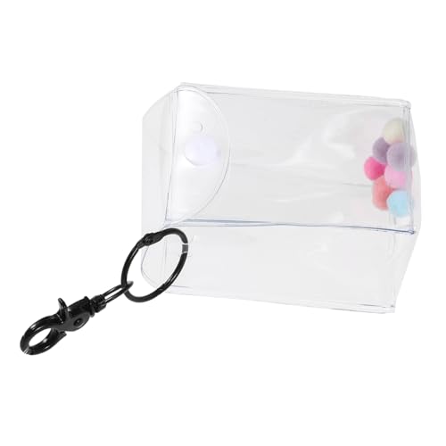 ibasenice Transparente Mini Puppentragetasche mit Schlüsselanhänger PVC Aufbewahrungsbox für Figuren Leichte Kompakte Vitrine zum Schutz und Präsentieren von Sammlerpuppen und Kleinteilen von ibasenice