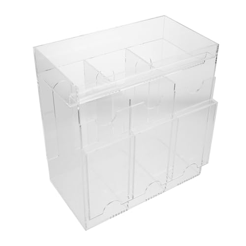 ibasenice Transparenter Acryl Karten Organizer mit Booster-Fach Business Kartenhalter und Sammelbox Vielseitiger Karten Dispenser für Photocards TCG und Visitenkarten Platzsparend und Robust von ibasenice