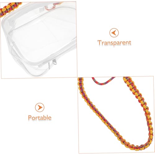 ibasenice Transparenter Puppen-Organizer mit Tragegurt Reise-Aufbewahrungstasche für Mini-Figuren und Plüschtiere Praktischer Sammeltasche für Sammler und Unterwegs von ibasenice