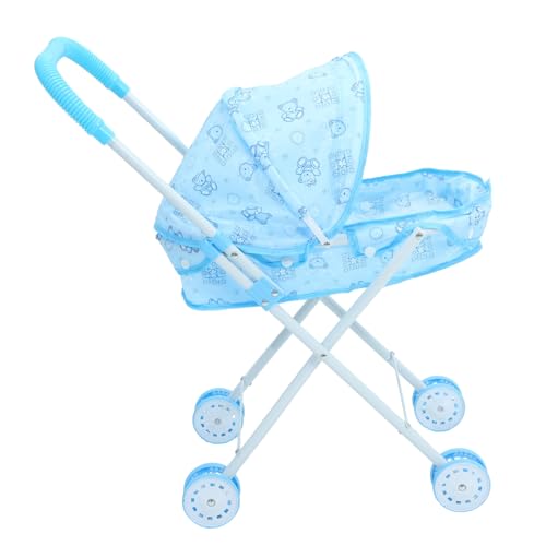 ibasenice Trolley- Spiel Kinderwagen Mini Kinderwagen Spielzeugwagen Autositz Kinderwagen Kinderwagen für Eisenrahmen Himmelblau von ibasenice