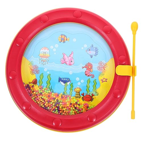 ibasenice Trommel Wellenperlen Meeresthema Percussion Instrument Lernspielzeug Robust Langlebig für Musikunterricht und Frühe Geeignet für Mädchen Jungen von ibasenice