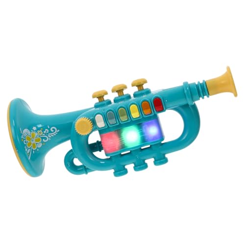 ibasenice Trompete Leichtes Einstellbares Lautstärke Musikinstrument Pädagogisches Lernspielzeug für Jungen und Mädchen Geschenk zu Geburtstag und Weihnachten Hellblau von ibasenice
