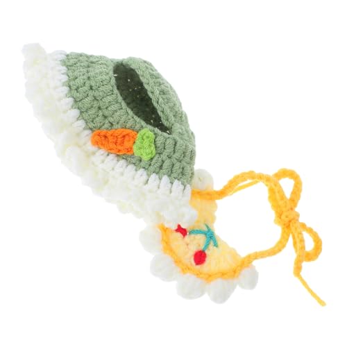 ibasenice Trouble Doll Baumwolllätzchen Kreative Puppenkopfbedeckung Puppenanziehpuppen Kleine Puppenhüte Gewebte Mütze Mini Kopfschmuck Für Ausgestopfte Puppen von ibasenice